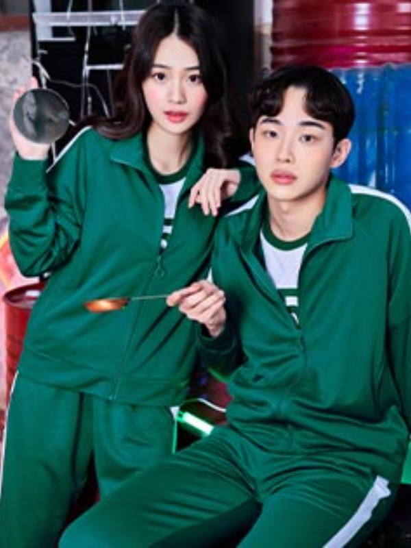 ST860 오징어 츄리닝 진녹색 SET◎